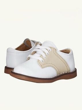 Willits Chris Saddle Shoes Leather White & Ecru 9.5